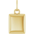 Jubilee 14K Yellow Gold Engravable Puffed Dog Tag Pendant
