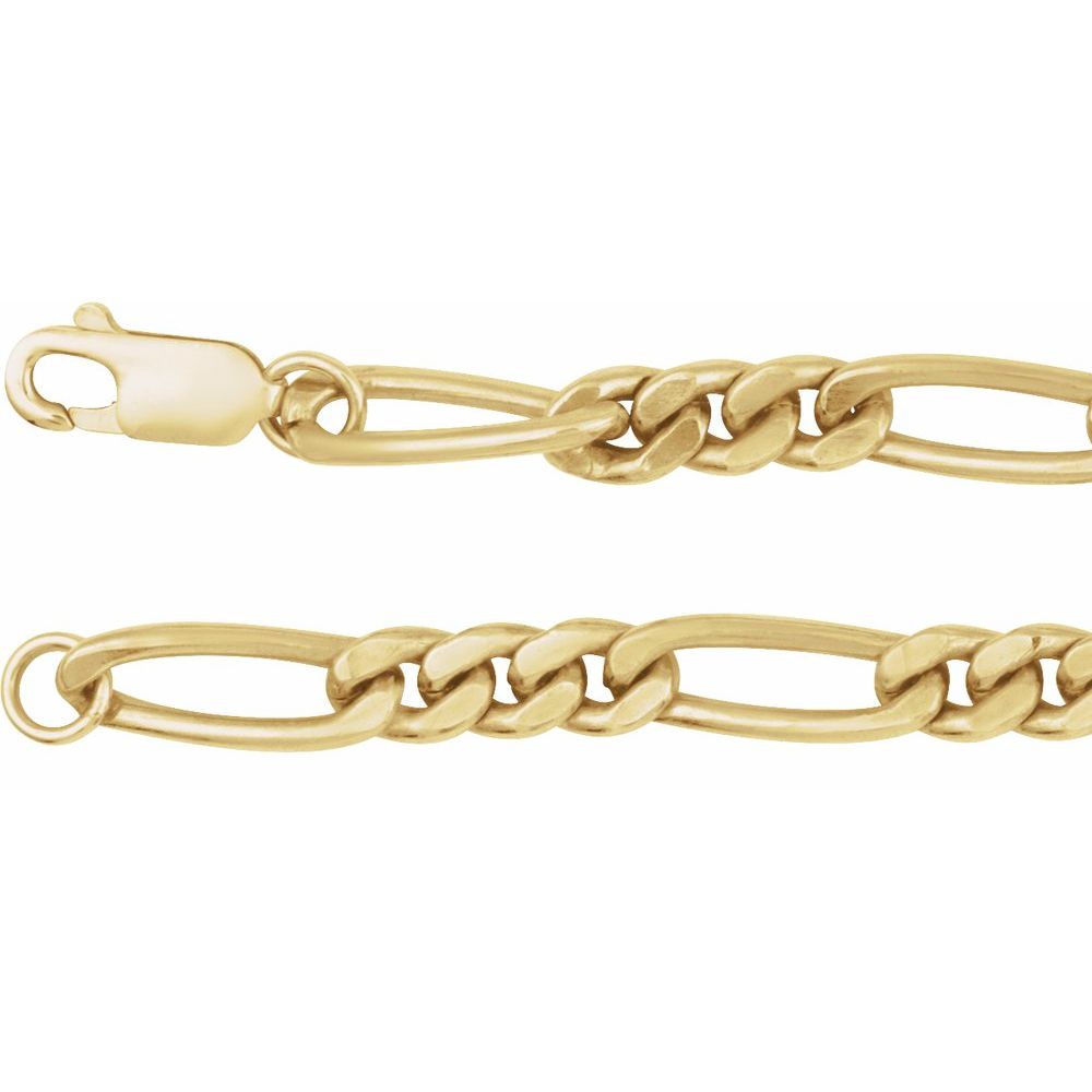 14K Yellow Gold-Filled 5.2 mm Figaro 18" Chain