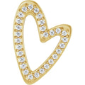 Jubilee 14K Yellow Gold 15 Ctw Natural Diamond Heart Slide Pendant