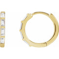 14K Yellow Gold 1/3 CTW Lab-Grown Diamond Hoop Earrings