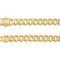 14K Yellow Gold 7.4 mm Monaco Edge Curb 22" Chain