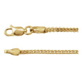 14K Yellow 1.5 mm Hollow Franco 18" Chain