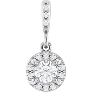 1/5 Ctw Natural Diamond Halo-Style Pendant (Style 86679)