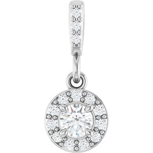 1/6 Ctw Natural Diamond Halo-Style Pendant (Style 86679)