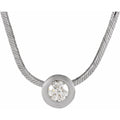 Bezel-Set Solitaire Necklace or Pendant