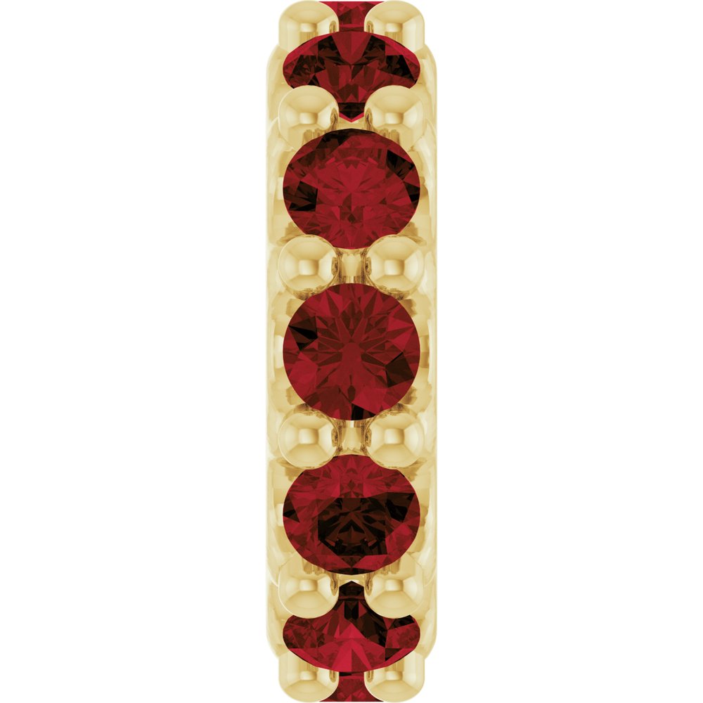 Impress 14K Yellow Gold Natural Mozambique Garnet Spacer Charmpendant
