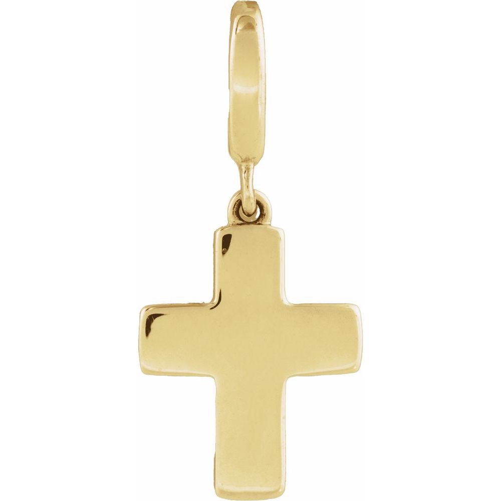 Believer 14K Yellow Gold Cross Charmpendant