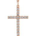 1 1/4 Ctw Natural Diamond Cross Pendant (Style R42308)