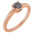 Natural Gray Spinel Solitaire Ring (Style 72314)