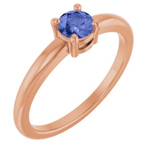 Natural Tanzanite Solitaire Ring (Style 72314)