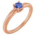 Natural Tanzanite Solitaire Ring (Style 72314)