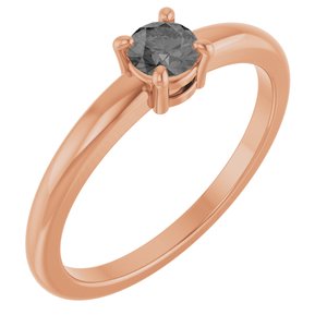 Natural Gray Spinel Solitaire Ring (Style 72314)