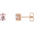 Scroll Setting Stud Earrings (Style 1920)