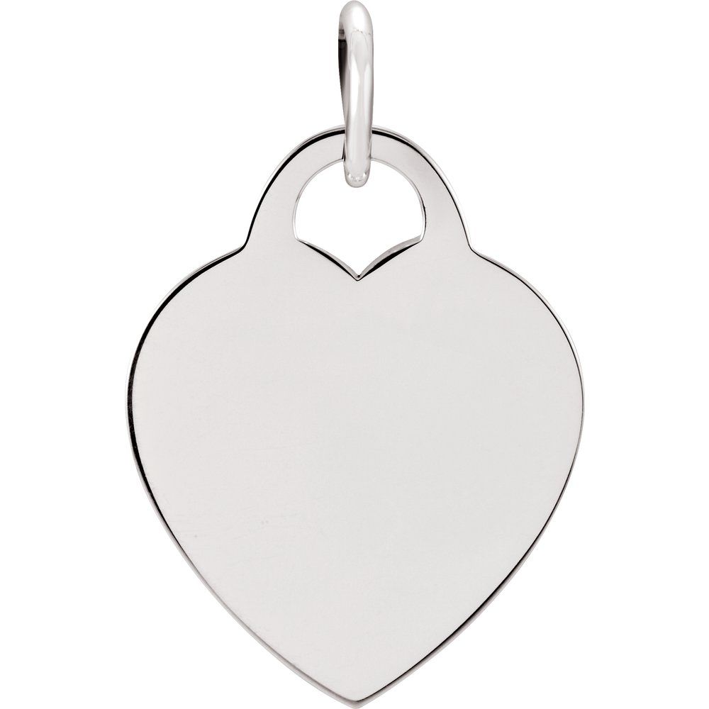 Jubilee Sterling Silver Engravable Heart Charmpendant