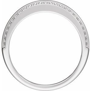 14K Gold 1/2 CTW Tapered Diamond Wedding Band