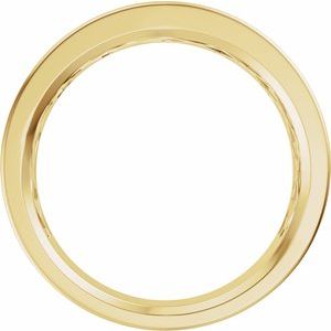 14K Gold 1/6 CTW Wide Diamond Wedding Band