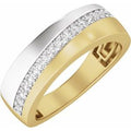 14K Two-Tone Gold 1/3 CTW Diamond Wedding Band