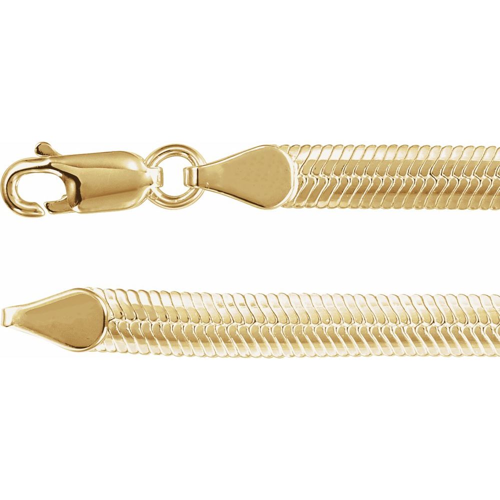 14K Yellow Gold-Filled 4.8 mm Oval Snake 18" Chain