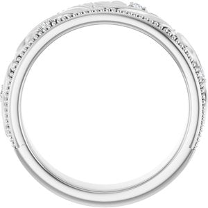 14K Gold Petite Diamond Wedding Band
