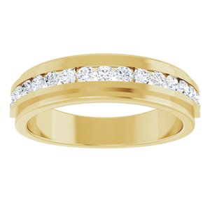 14K Gold 5/8 CTW Diamond Wedding Band