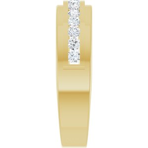 14K Gold 5/8 CTW Diamond Wedding Band