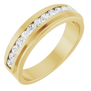 14K Gold 5/8 CTW Diamond Wedding Band