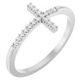 .07 CTW Natural Diamond Sideways Cross Ring (Style 122276)