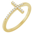 .07 CTW Natural Diamond Sideways Cross Ring (Style 122276)