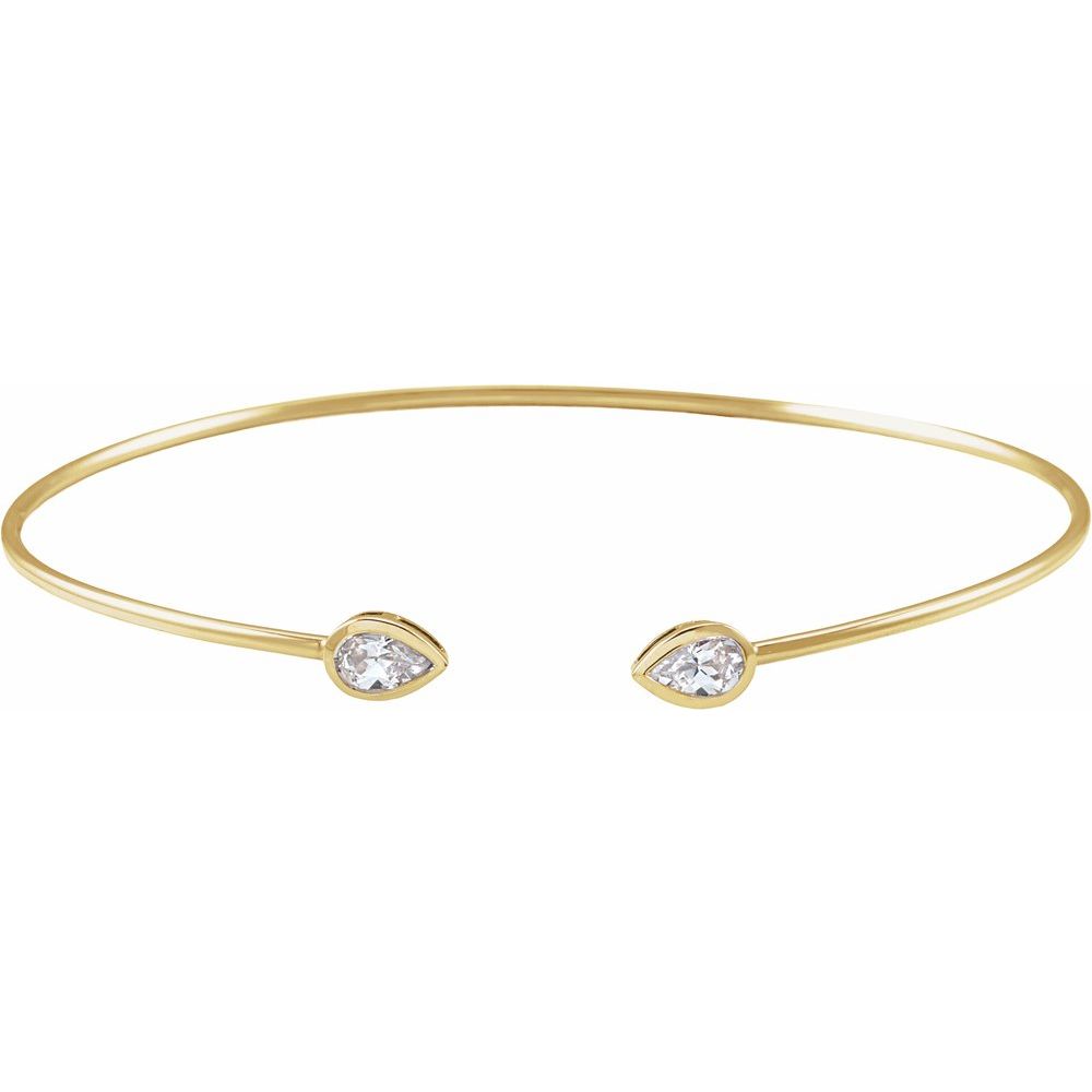 14K Yellow Gold 1/2 CTW Natural Diamond Bangle Bracelet