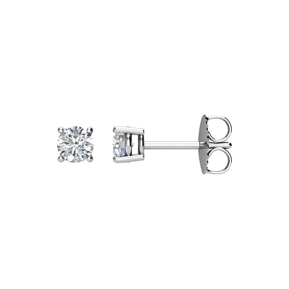Round 4-Prong Stud Earrings