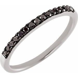 1/5 CTW Natural Black Diamond Ring (Style 651523)