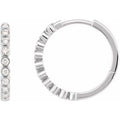 1/4 Ct Natural Diamond Hinged Hoop Earrings (Style 88534)