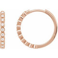 1/4 Ct Natural Diamond Hinged Hoop Earrings (Style 88534)