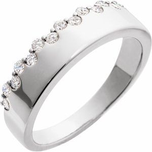 14K White Gold 1/3 CTW Natural Diamond Ring (Style 689207)