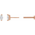 Solitaire V-Prong Stud Earrings