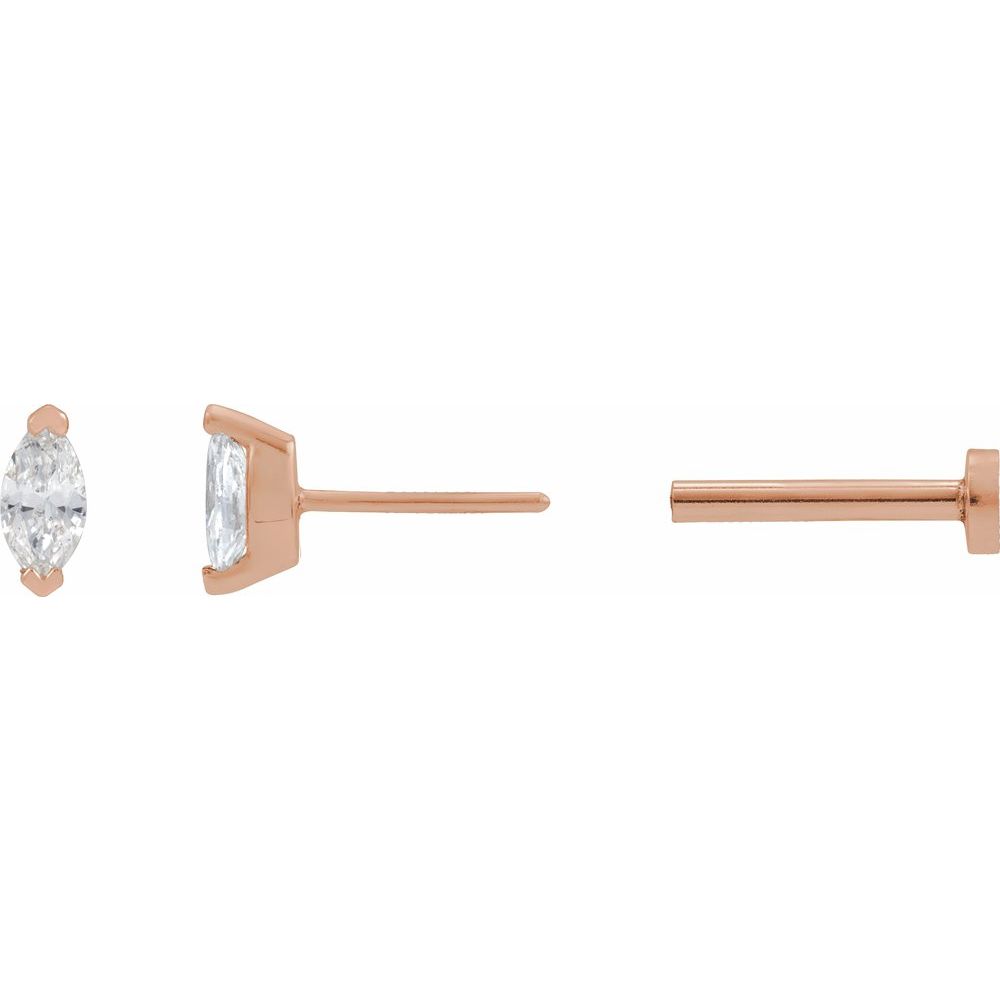Solitaire V-Prong Stud Earrings