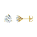 Round 3-Prong Cocktail-Style Stud Earrings