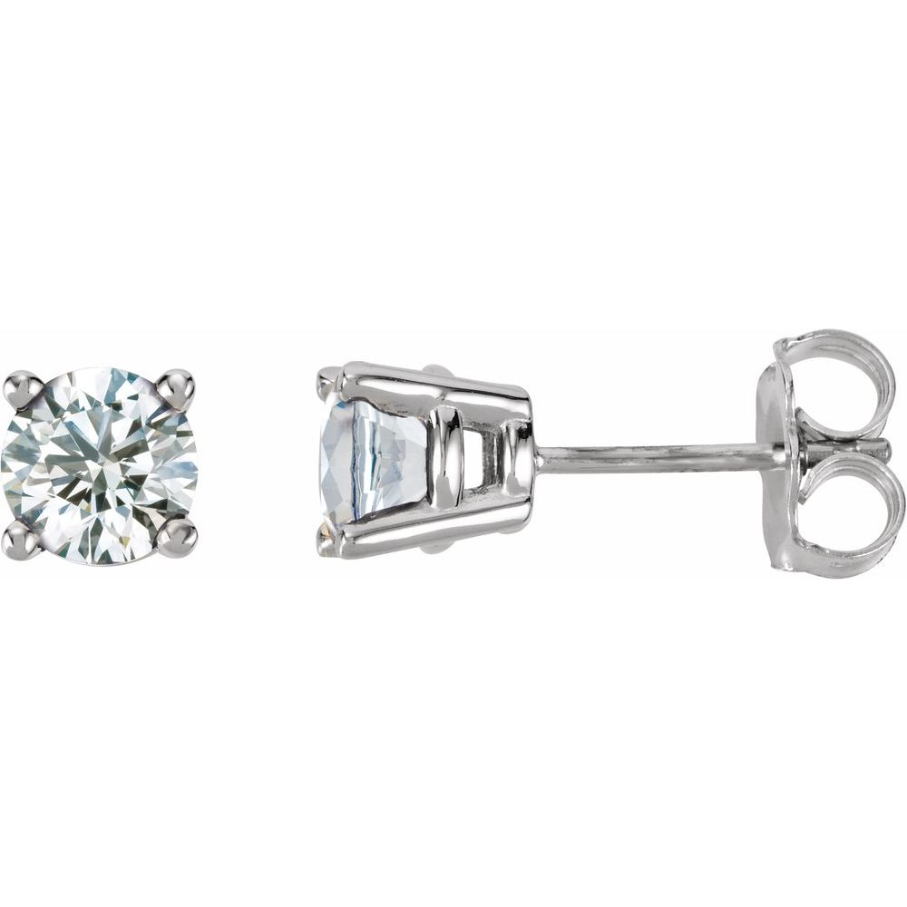 Round 4-Prong Stud Earrings