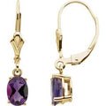 Natural Amethyst Earrings (Style 61023)