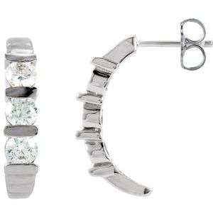 1 1/2 Ctw Natural Diamond Earrings (Style 81620)