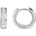 1/8 Ctw Natural Diamond Huggie Earrings (Style 84888)
