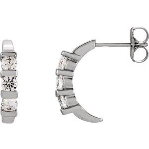 1/2 Ctw Natural Diamond Earrings (Style 81620)