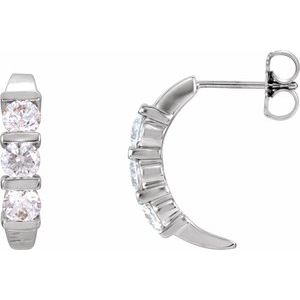 9/10 Ctw Natural Diamond Earrings (Style 81620)