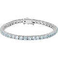 Natural Sky Blue Topaz Bracelet (Style 651205)