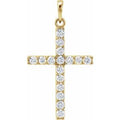 Natural Diamond Cross Pendant (Style R42308)