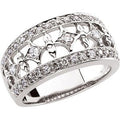 14K White Gold 1/2 CTW Natural Diamond Accented Ring (Style 63298)