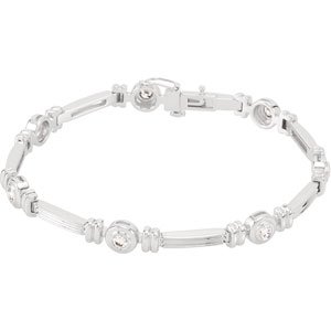 1 Ctw Natural Diamond Line Bracelet (Style BRC651)