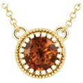 Natural Citrine Birthstone Necklace (Style 651611)