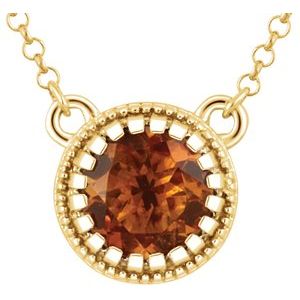 Natural Citrine Birthstone Necklace (Style 651611)