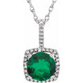 Birthstone Halo-Style Necklace